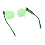 Womens Modish Squared Oversized Cat Eye Plastic Sunglasses