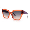 Womens Modish Squared Oversized Cat Eye Plastic Sunglasses
