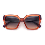 Womens Modish Squared Oversized Cat Eye Plastic Sunglasses