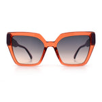 Womens Modish Squared Oversized Cat Eye Plastic Sunglasses