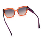 Womens Modish Squared Oversized Cat Eye Plastic Sunglasses