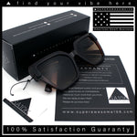 Womens Modish Squared Oversized Cat Eye Plastic Sunglasses