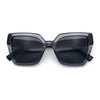 Womens Modish Squared Oversized Cat Eye Plastic Sunglasses