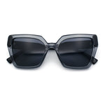 Womens Modish Squared Oversized Cat Eye Plastic Sunglasses