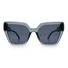 Womens Modish Squared Oversized Cat Eye Plastic Sunglasses