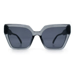 Womens Modish Squared Oversized Cat Eye Plastic Sunglasses