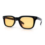Gentlemans Hipster Bevel Horn Rim Plastic Fashion Hustler Sunglasses