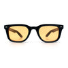 Gentlemans Hipster Bevel Horn Rim Plastic Fashion Hustler Sunglasses