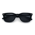 Gentlemans Hipster Bevel Horn Rim Plastic Fashion Hustler Sunglasses