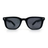 Gentlemans Hipster Bevel Horn Rim Plastic Fashion Hustler Sunglasses