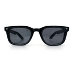 Gentlemans Hipster Bevel Horn Rim Plastic Fashion Hustler Sunglasses