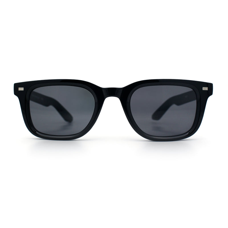 Gentlemans Hipster Bevel Horn Rim Plastic Fashion Hustler Sunglasses