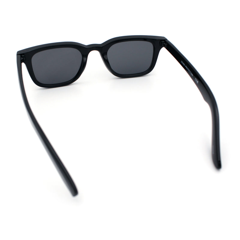 Gentlemans Hipster Bevel Horn Rim Plastic Fashion Hustler Sunglasses