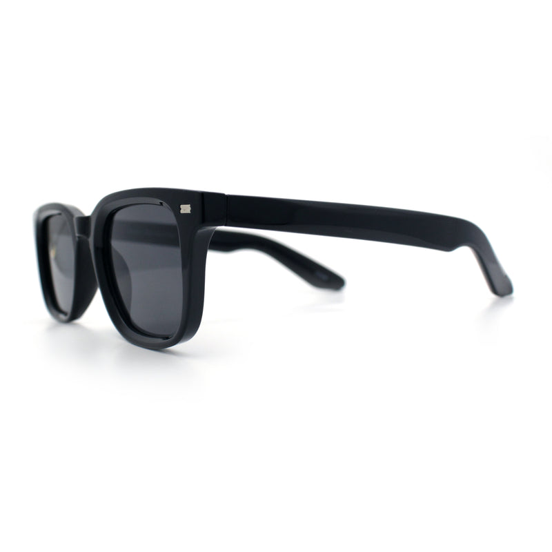 Gentlemans Hipster Bevel Horn Rim Plastic Fashion Hustler Sunglasses