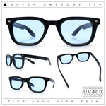 Gentlemans Hipster Bevel Horn Rim Plastic Fashion Hustler Sunglasses