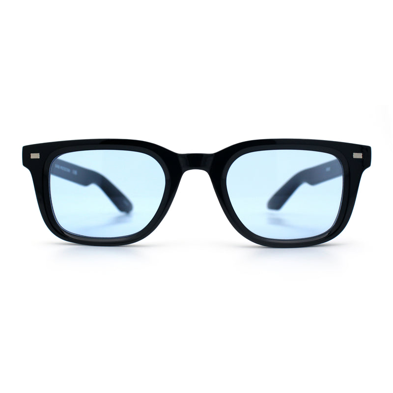 Gentlemans Hipster Bevel Horn Rim Plastic Fashion Hustler Sunglasses