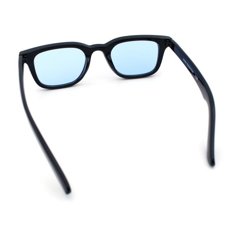 Gentlemans Hipster Bevel Horn Rim Plastic Fashion Hustler Sunglasses
