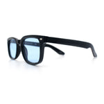 Gentlemans Hipster Bevel Horn Rim Plastic Fashion Hustler Sunglasses