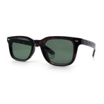 Gentlemans Hipster Bevel Horn Rim Plastic Fashion Hustler Sunglasses
