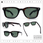 Gentlemans Hipster Bevel Horn Rim Plastic Fashion Hustler Sunglasses