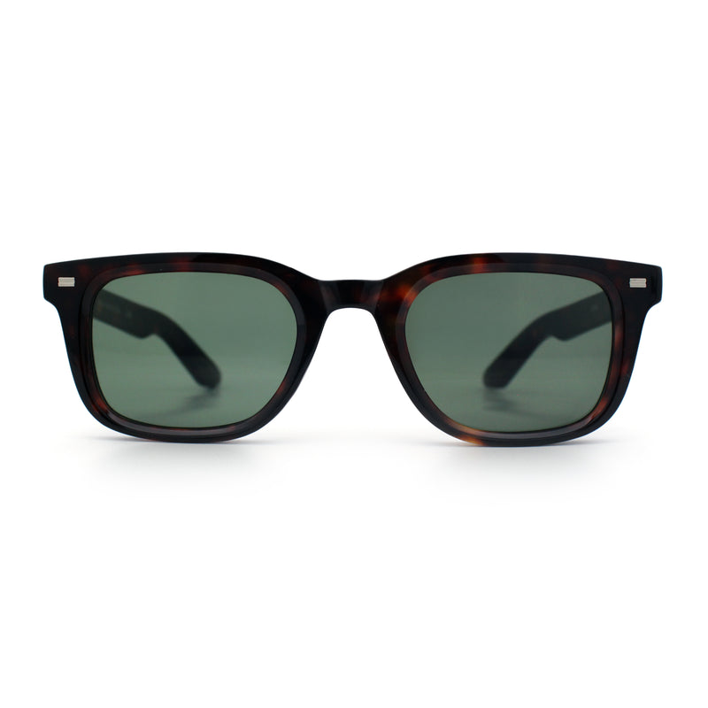 Gentlemans Hipster Bevel Horn Rim Plastic Fashion Hustler Sunglasses