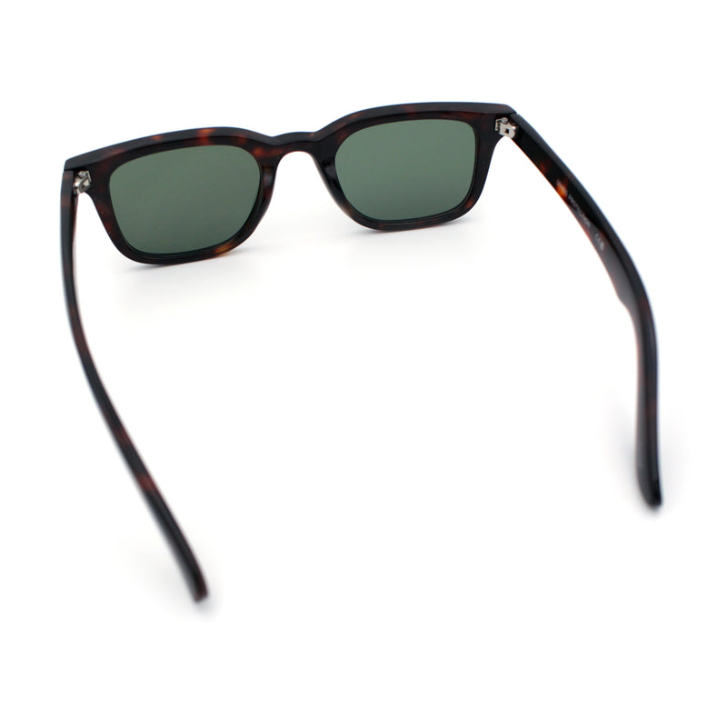 Gentlemans Hipster Bevel Horn Rim Plastic Fashion Hustler Sunglasses