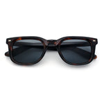 Gentlemans Hipster Bevel Horn Rim Plastic Fashion Hustler Sunglasses
