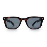 Gentlemans Hipster Bevel Horn Rim Plastic Fashion Hustler Sunglasses