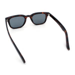 Gentlemans Hipster Bevel Horn Rim Plastic Fashion Hustler Sunglasses