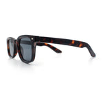 Gentlemans Hipster Bevel Horn Rim Plastic Fashion Hustler Sunglasses