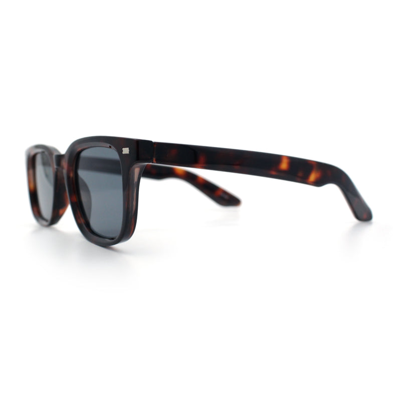 Gentlemans Hipster Bevel Horn Rim Plastic Fashion Hustler Sunglasses
