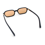 Gentlemans Hipster Oval Rectangle Horned Fashion Hustler Sunglasses