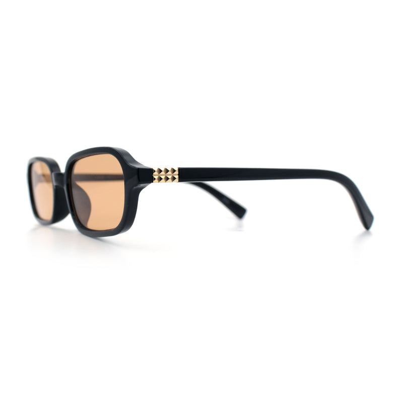 Gentlemans Hipster Oval Rectangle Horned Fashion Hustler Sunglasses