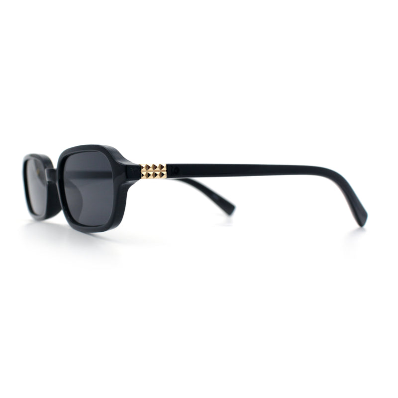 Gentlemans Hipster Oval Rectangle Horned Fashion Hustler Sunglasses