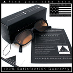Gentlemans Hipster Oval Rectangle Horned Fashion Hustler Sunglasses