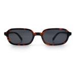 Gentlemans Hipster Oval Rectangle Horned Fashion Hustler Sunglasses