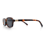 Gentlemans Hipster Oval Rectangle Horned Fashion Hustler Sunglasses