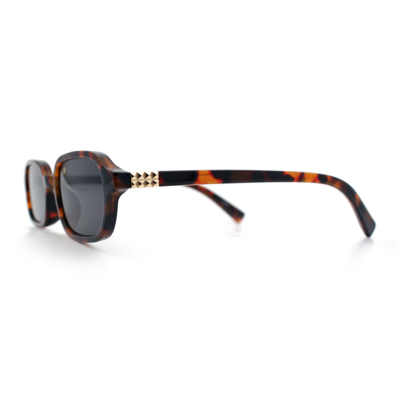 Gentlemans Hipster Oval Rectangle Horned Fashion Hustler Sunglasses