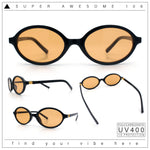 Retro Vintage Vibe Oval Hipster Boho Fashion Plastic Sunglasses