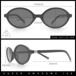 Retro Vintage Vibe Oval Hipster Boho Fashion Plastic Sunglasses