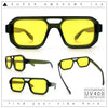 Gentlemans Hipster Bevel Rectangle Racer Plastic Fashion Sunglasses