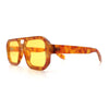 Gentlemans Hipster Bevel Rectangle Racer Plastic Fashion Sunglasses