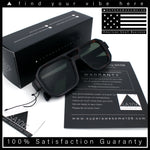 Gentlemans Hipster Bevel Rectangle Racer Plastic Fashion Sunglasses