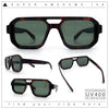 Gentlemans Hipster Bevel Rectangle Racer Plastic Fashion Sunglasses