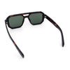 Gentlemans Hipster Bevel Rectangle Racer Plastic Fashion Sunglasses