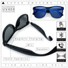 Horn Rim Shield Urban Hipster Color Mirror Bluetooth Smart Speaker Sunglasses