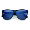 Horn Rim Shield Urban Hipster Color Mirror Bluetooth Smart Speaker Sunglasses