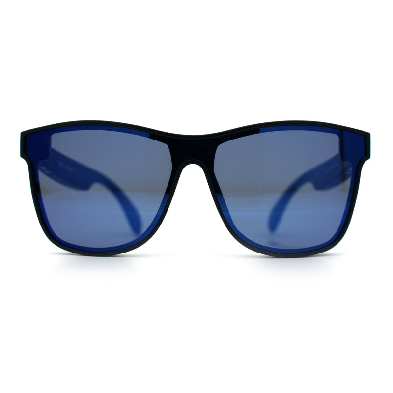 Horn Rim Shield Urban Hipster Color Mirror Bluetooth Smart Speaker Sunglasses