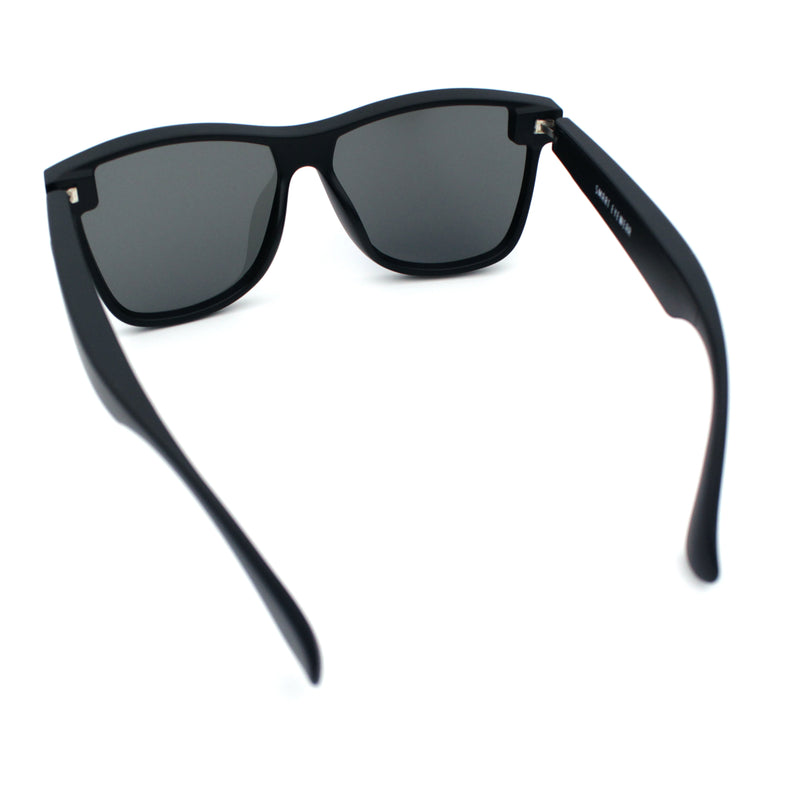 Horn Rim Shield Urban Hipster Color Mirror Bluetooth Smart Speaker Sunglasses