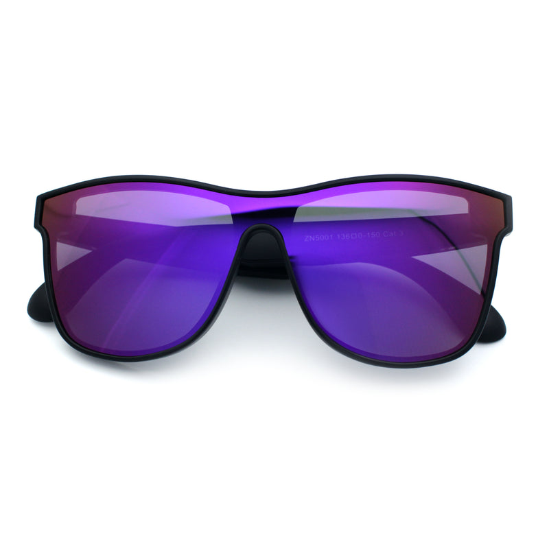 Horn Rim Shield Urban Hipster Color Mirror Bluetooth Smart Speaker Sunglasses